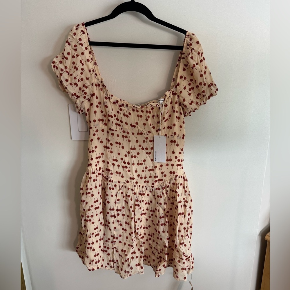 NWT Reformation Cherry Print Dress